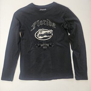 E. Michael Florida Gators T-shirt Womens Small Black Logo Sequined Top (Flawed)